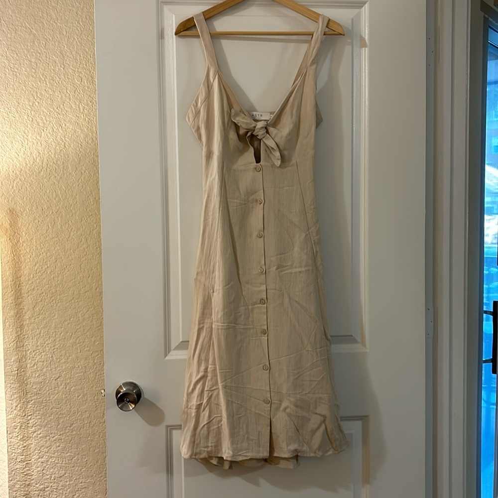 Linen button down tie front dress from Nordstrom